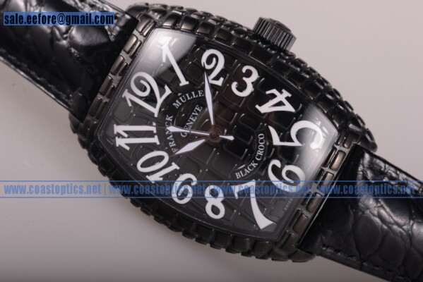 Franck Muller Best Replica Black Croco Watch PVD 8880 SC BLACK CROCO (BP)